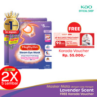 Megrhythm Steam Eye Mask Lavender 5s Twinpack + Gift - Masker Mata