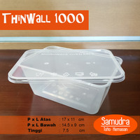 Thinwall 1000 ml (isi 500 pcs) / Kotak Makan Plastik / Plastic Container