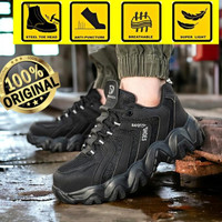 SEPATU SAFETY SNEAKERS PRIA HIKING SPORT UJUNG BESI ANTI SMASH