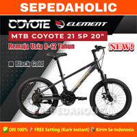 Sepeda Gunung Anak Laki MTB COYOTE BY ELEMENT Ukuran 20 Inch Usia 8-12 Tahun Remaja Rem Cakram