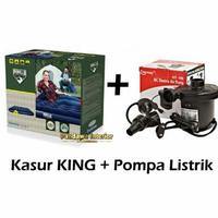 Bestway 67004 Kasur Angin King 203 X 183 Air Bed King Size Kasur Tidur Plus Pompa Listrik
