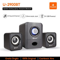 READY!!! KISONLI Speaker Gaming Laptop / Komputer Bluetooth U-2900BT Subwoofer LED Light Rotatable Button