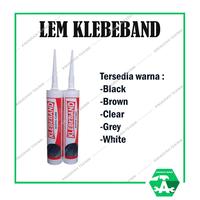 Lem Silicone KLEBEBAND Black Brown Clear Grey dan White Lem Kaca