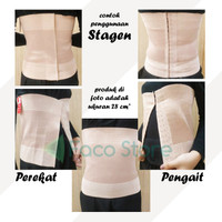 F93b Stagen 28cm Pengait - Korset Pelangsing Wanita GN Yutind - Ossy Cream dan Hitam - All Size - Faco Store