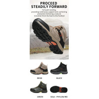 SNTA 507 Waterproof Hiking Boots High Tinggi Sport Trekking Camping Sepatu Mendaki Baru Sepatu Bot Pria Ringan Original Anti Slip petualangan olahraga luar ruangan 3 Warna - Sepatu Gunung Pria Outdoor Pendaki