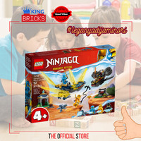 LEGO Original NINJAGO 71798 Nya and Arin Baby Dragon Battle - Mainan Anak Edukasi Ninja Legacy Core Pesawat Robot Naga Ninja