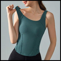 Terlaris Mind And Muscle - Lydia Tops With Fixed Bra Pads Sports Bra Wanita Gym Yoga Fitness Pilates Tennis