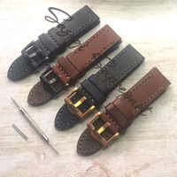 Strap Tali Kulit Jam Tangan Alexandre Christie Premium Class New Buckle 22mm 24mm