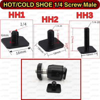 HOT/COLD SHOE 1/4 Male Screw Adapter Converter Baut Sekrup Camera Kamera Ballhead Hot Shoe Cold Shoe