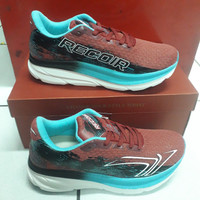 Sepatu Sapatu Spatu Running Run Lari Sport Olahraga Recoir Saturn Red Original