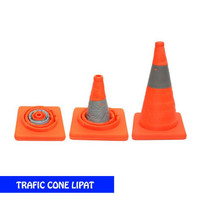 TRAFFIC CONE LIPAT ORANGE PORTABEL