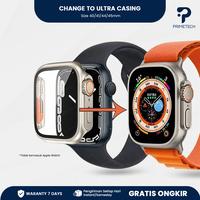 Case Apple Watch 9/8/7/6/5/4/3 Casing Tempered iWatch 38/40/41mm 42/44/45mm Change To Ultra