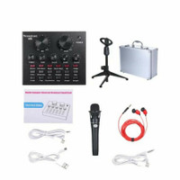 PAKET MIC MICROPHONE SOUNDCARD V8 - PAKET MICROPHONE AUDIO EXTERNAL - BC