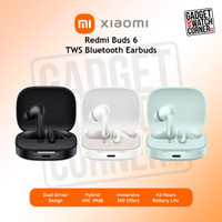 Xiaomi Redmi Buds 6 | Desain dual-driver | ANC 49 dB | Bluetooth 5.4 | Playtime until 42 HR