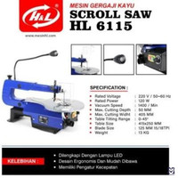 H&l Scroll saw 16 in variable speed Gergaji Ukir Akrilik Triplek Pigur