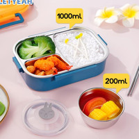 Tersedia Letyeah Lunch Box Stainless 304 Anti Tumpah /Kotak Makan +Mangkuk Sup