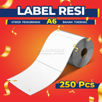 Label Thermal 100x150 mm Isi 500 Pcs Kertas Sticker A6 Resi Termal Printer Barcode