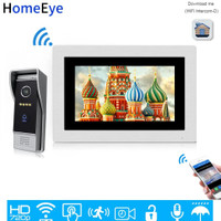 HomeEye 7'' 720P WiFi IP Video Door Phone Video Intercom Home Access Control System Android IOS Phone Remote Unlock Touch Screen