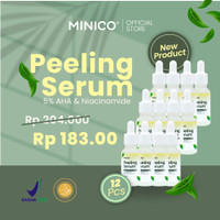Paket Usaha Reseller Grosir Minico Mild Exfoliasi Peeling Serum 20ml 5% AHA BPOM
