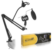 Stand Mic Holder HP DH 203 Stand Mic Holder Stand Microphone Meja Stand Microphone Mic Condenser Microphone Stand Holder/ Stand Microphone