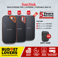 [FREE CASE] SanDisk 4TB 2TB 1TB 500GB 480GB SSD Portable V2 Extreme PRO Original