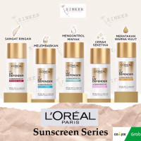 Loreal Sunscreen UV Defender Serum Protector Sunscreen SPF 50 Matte & Fresh | Bright & Clear | Correct Protect | Invisible Fluid