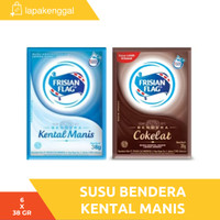 Susu Kental Manis Bendera Frisian Flag 38gr Renceng (6 Sachet) / Ecer