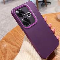 Poco M6 4G Redmi 13 4G Case Luxury Matte Hybrid Anti Shockproof