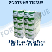 PAKET PROMO - 120 Pack Tisu Tissue VENUS Pop Up Multipurpose ( 2 BAL) Tisu Meja Makan Restaurant