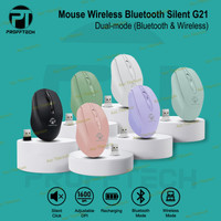 Mouse Wireless Bluetooth (2 in 1) SILENT 2.4Ghz 1600DPI Optical Charging Original PROFFTECH G21
