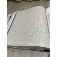New Product - Wallpaper Dinding Korea Polos Serat Kain Kasar Coklat Cream 15M2 Kaleastore-