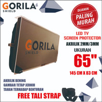 Pelindung Layar TV LED 65"inch-Akrilik - Screen guard - Tempered glass - TEKUK