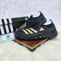 SEPATU SANTAI JAWPAW 2 BLACK GOLD PREMIUM CEWEK COWOK PANTAI SEPEDA SLOP TANPA TALI