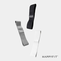 SALE HAPPYFIT [FREE Pouch] 3 in 1 Resistance Hip Band Sets Monochrome Serie