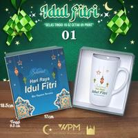 SOUVENIR MUG LATTE LEBARAN / IDUL FITRI /SOUVENIR MUG LEBARAN/SOUVENIR LEBARAN/SOUVENIR MUG TINGGI/SOUVENIR HARDBOX