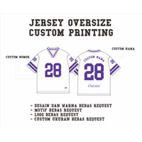 Jersey Oversize NFL Streetwear Custom Satuan Full Printing
