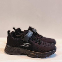 SEPATU ANAK SEKOLAH LAKI-LAKI PEREMPUAN SKECHERS FULL BLACK HITAM POLO