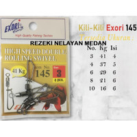 EXORI High Speed Double Rolling Swivel No 145 | Kili Kili Pancing EXORI Murah Berkualitas Kuat