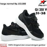 Sepatu Anak Laki Laki Perempuan Sekolah PAUD TK SD SMP Pro ATT Hitam