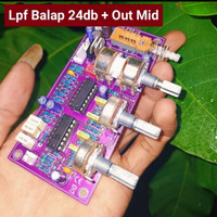 Lpf balap 24db + out Mid + Psu Jos