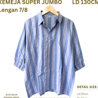 Terbaru Kemeja Wanita Korea Kekinian Super Jumbo Ld 130Cm Adem Banyak Motif Best Seller