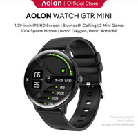 Aolon GTR mini Smart watch Jam Running Pria Pace Bluetooth Call Pedometer Pria/Wanita Game Multi-Sport Mode Jam Tangan Pintar