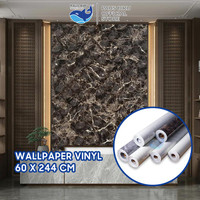ready.. Paus Biru - Wallpaper Dinding Motif Vinyl Marble Foam Roll Sticker Kamar Dekorasi PET 60 x 250cm A51