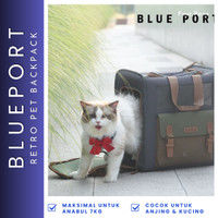 Blueport Small Retro Pet Backpack - Tas Anjing dan Kucing