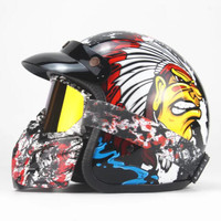 Open Face 34 Helmet Personalized Mens Womens Vine Retro Motorcycle Cascos De Motociclistas Moto Biker Helmet Scooter Vine