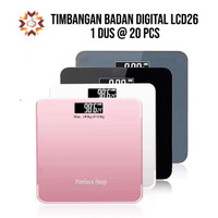 Timbangan Berat Badan Digital Polos Warna LCD Pakai Baterai