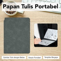 Papan Tulis Portable A5 Whiteboard Notebook PU with Pen