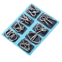 Metal Puzzle Logam 3D Pikiran Asah Otak Mainan Untuk Anak-anak Tipe B