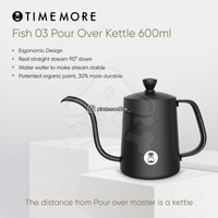 Timemore Gooseneck Kettle Fish 03 Pour Over Coffee Pot 600ml Teko Kopi