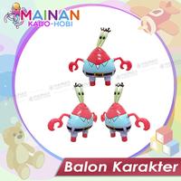 KADO ULANG TAHUN MAINAN BALON FOIL BAHAN PVC VINYL TEBAL ANAK KARAKTER MR CRAB KEPITING SPONGEBOB